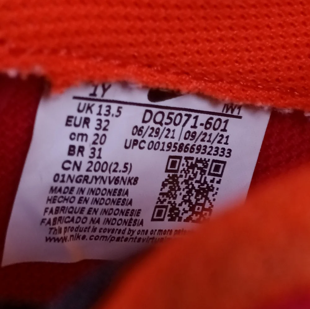 Nike Force 1 LV8 PS CNY Lion Dance Red Kids Sneakers DQ5071-601 - Size 1 Youth